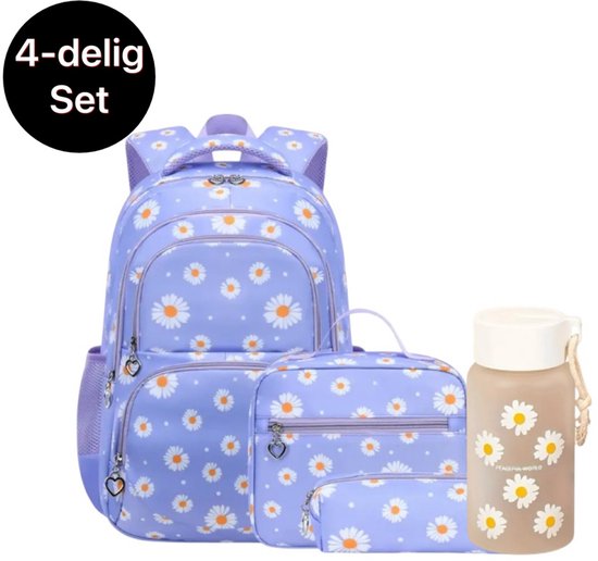 schooltassen-meiden-050bbz-1.jpg Twenty Two™ 4 delige set schooltas voor meisjes/tieners/studenten school/brugklas ... | bol - Afbeelding 1