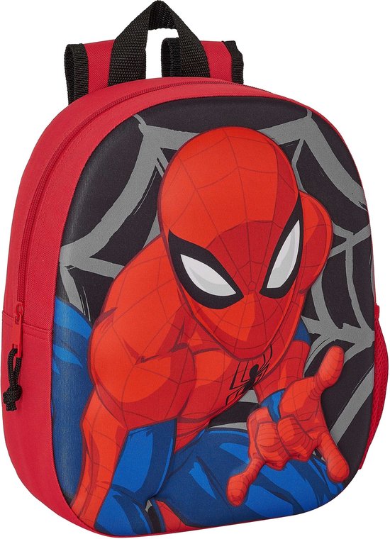 spiderman-rugzak-891vhw-1.jpg SpiderMan Rugzak, 3D Iconic 33 x 27 x 10 cm Polyester | bol - Afbeelding 1