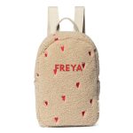 Studio Noos rugzak Teddy ecru hearts met naam | KidsDeco.nl