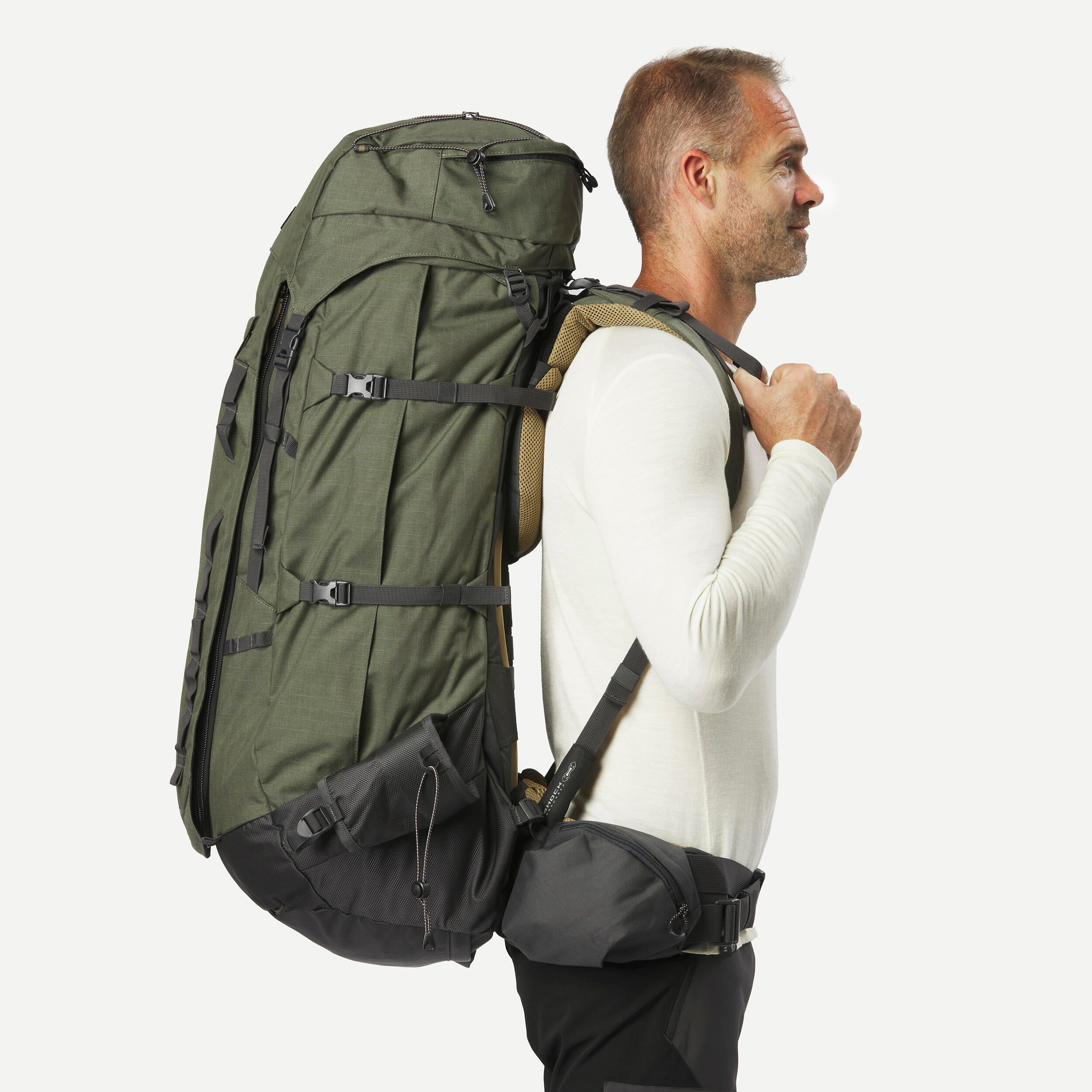 trekking-rugzak-333ltv-1.jpg Trekkingrugzak voor bergtrekking heren 90+10 liter MT900 Symbium - Afbeelding 1