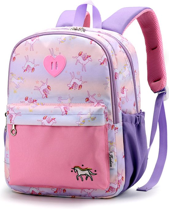 unicorn-rugzak-858dqe-1.jpg Stan Stanson Unicorn rugtas meisje Schooltas eenhoorn 3 vakken Waterdicht | bol - Afbeelding 1