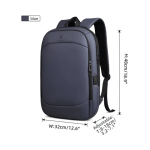 CarryQuest® 17 Inch Laptop Rugzak USB Poort + Waterdicht Waterdichte Reistas Zwart
