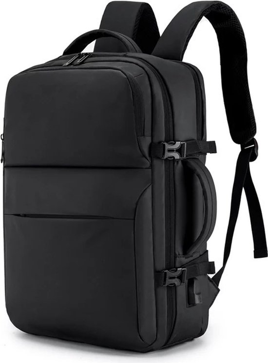 zakelijke-rugzak-heren-616srb-1.jpg Rugzak Heren 17.5 inch laptop vak USB poort voor werk Waterdichte tas | bol - Afbeelding 1